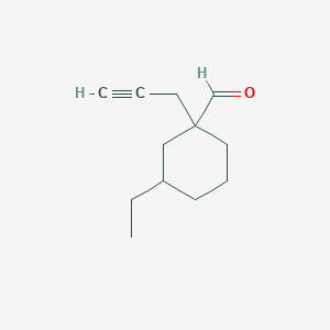 3-Ethyl-1-(prop-2-yn-1-yl)cyclohexane-1-carbaldehyde