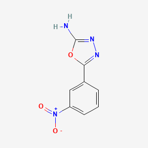 molecular formula C8H6N4O3 B1331048 5-(3-硝基苯基)-1,3,4-恶二唑-2-胺 CAS No. 7659-02-1