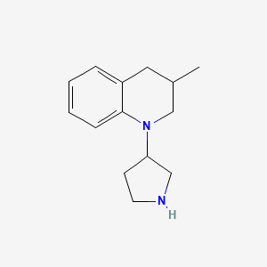 molecular formula C14H20N2 B13310483 3-Methyl-1-(pyrrolidin-3-yl)-1,2,3,4-tetrahydroquinoline CAS No. 1339437-48-7