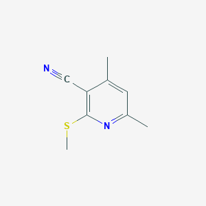 molecular formula C9H10N2S B1331049 4,6-二甲基-2-(甲硫基)吡啶-3-碳腈 CAS No. 72456-86-1