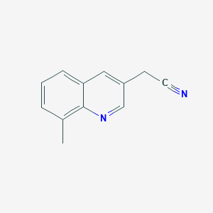 molecular formula C12H10N2 B13310511 2-(8-Methylquinolin-3-yl)acetonitrile 