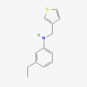 molecular formula C13H15NS B13310515 3-ethyl-N-(thiophen-3-ylmethyl)aniline 