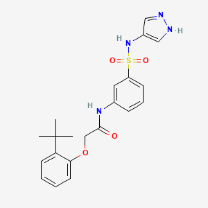 N-(3-(n-(1h-pyrazol-4-yl)sulfamoyl)phenyl)-2-(2-(tert-butyl)phenoxy)acetamide