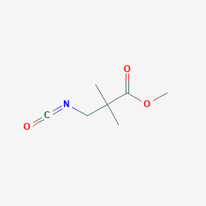 molecular formula C7H11NO3 B13310593 Methyl 3-isocyanato-2,2-dimethylpropanoate 