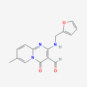 molecular formula C15H13N3O3 B1331060 2-[(2-呋喃甲基)氨基]-7-甲基-4-氧代-4H-吡啶并[1,2-A]嘧啶-3-甲醛 CAS No. 314746-80-0