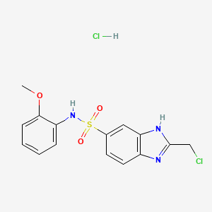 2-(chloromethyl)-N-(2-methoxyphenyl)-1H-benzimidazole-6-sulfonamide hydrochloride