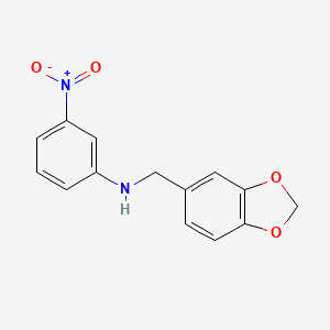 molecular formula C14H12N2O4 B1331066 N-(1,3-苯并二氧杂环-5-基甲基)-3-硝基苯胺 CAS No. 191595-08-1