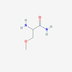 molecular formula C4H10N2O2 B13310692 2-Amino-3-methoxypropanamide 