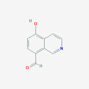 molecular formula C10H7NO2 B13310704 5-Hydroxyisoquinoline-8-carbaldehyde 