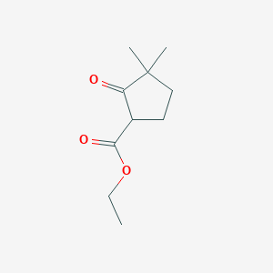 molecular formula C10H16O3 B13310707 Ethyl 3,3-dimethyl-2-oxocyclopentane-1-carboxylate 