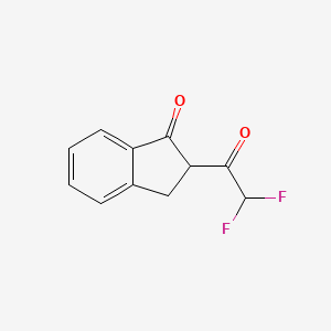 molecular formula C11H8F2O2 B13310728 2-(2,2-Difluoroacetyl)-2,3-dihydro-1H-inden-1-one 