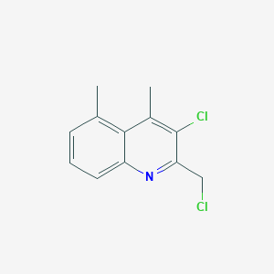 molecular formula C12H11Cl2N B13310747 3-Chloro-2-(chloromethyl)-4,5-dimethylquinoline 