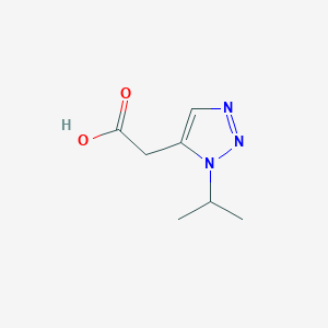 molecular formula C7H11N3O2 B13310808 2-[1-(Propan-2-yl)-1H-1,2,3-triazol-5-yl]acetic acid 