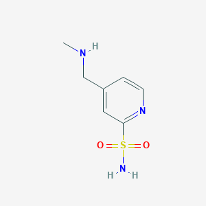 molecular formula C7H11N3O2S B13310822 4-[(Methylamino)methyl]pyridine-2-sulfonamide 