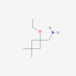 molecular formula C9H19NO B13310836 (1-Ethoxy-3,3-dimethylcyclobutyl)methanamine 