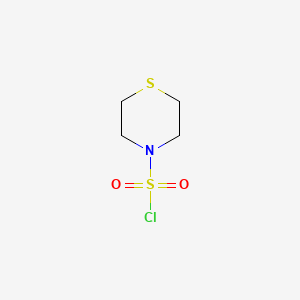 molecular formula C4H8ClNO2S2 B13310854 Thiomorpholine-4-sulfonyl chloride 