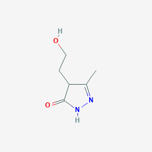 molecular formula C6H10N2O2 B1331093 4-(2-羟乙基)-3-甲基-2-吡唑啉-5-酮 CAS No. 7721-54-2