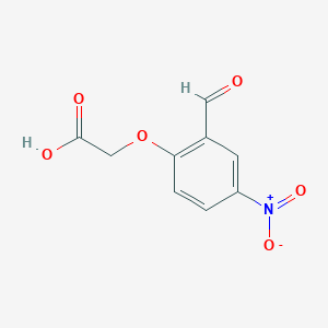 molecular formula C9H7NO6 B1331097 2-(2-Formyl-4-nitrophenoxy)acetic acid CAS No. 6965-69-1