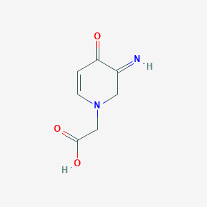 molecular formula C7H8N2O3 B13310970 2-(3-Imino-4-oxo-1,2,3,4-tetrahydropyridin-1-YL)aceticacid 