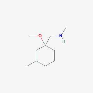 molecular formula C10H21NO B13310975 [(1-Methoxy-3-methylcyclohexyl)methyl](methyl)amine 