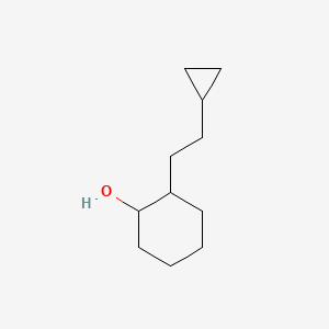 molecular formula C11H20O B13310981 2-(2-Cyclopropylethyl)cyclohexan-1-ol 