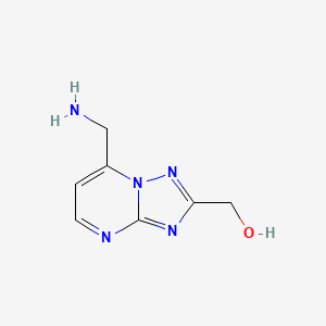 molecular formula C7H9N5O B13311013 [7-(Aminomethyl)-[1,2,4]triazolo[1,5-a]pyrimidin-2-yl]methanol 