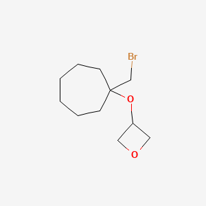 3-{[1-(Bromomethyl)cycloheptyl]oxy}oxetane