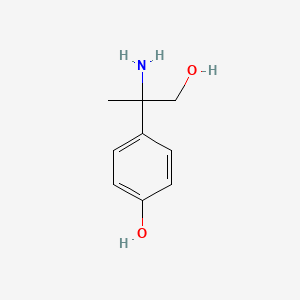 molecular formula C9H13NO2 B13311101 4-(2-Amino-1-hydroxypropan-2-yl)phenol 