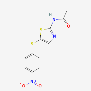 B1331119 N-(5-((4-(Hydroxy(oxido)amino)phenyl)thio)-1,3-thiazol-2-yl)acetamide CAS No. 7254-13-9