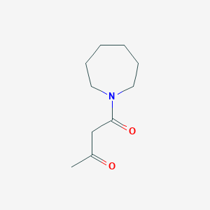 molecular formula C10H17NO2 B1331122 1-(氮杂环-1-基)丁烷-1,3-二酮 CAS No. 78553-62-5