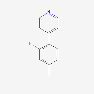 molecular formula C12H10FN B13311254 4-(2-Fluoro-4-methylphenyl)pyridine 