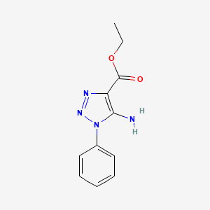 molecular formula C11H12N4O2 B1331126 Ethyl 5-amino-1-phenyl-1h-1,2,3-triazole-4-carboxylate CAS No. 20271-37-8