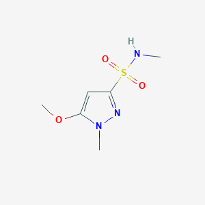 molecular formula C6H11N3O3S B13311267 5-Methoxy-N,1-dimethyl-1H-pyrazole-3-sulfonamide 