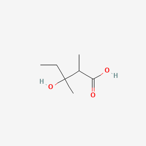 molecular formula C7H14O3 B13311277 3-Hydroxy-2,3-dimethylpentanoic acid 