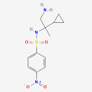 N-(1-Amino-2-cyclopropylpropan-2-yl)-4-nitrobenzene-1-sulfonamide