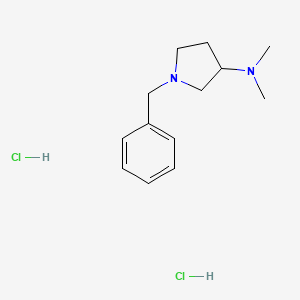 molecular formula C13H22Cl2N2 B13311330 (R)-1-Benzyl-3-dimethylaminopyrrolidine dihydrochloride 