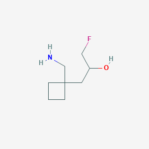 1-[1-(Aminomethyl)cyclobutyl]-3-fluoropropan-2-ol