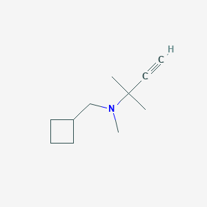 molecular formula C11H19N B13311374 (Cyclobutylmethyl)(methyl)(2-methylbut-3-yn-2-yl)amine 