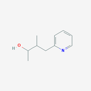 molecular formula C10H15NO B13311378 3-Methyl-4-(pyridin-2-yl)butan-2-ol 