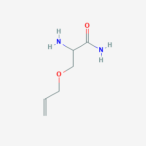 molecular formula C6H12N2O2 B13311387 2-Amino-3-(prop-2-en-1-yloxy)propanamide 