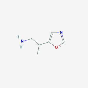 molecular formula C6H10N2O B13311445 2-(Oxazol-5-YL)propan-1-amine 