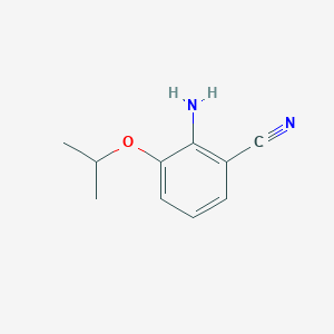 molecular formula C10H12N2O B13311450 2-Amino-3-(propan-2-yloxy)benzonitrile 