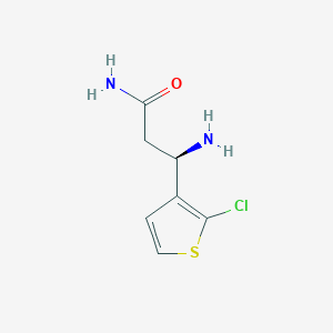 (3R)-3-Amino-3-(2-chlorothiophen-3-yl)propanamide