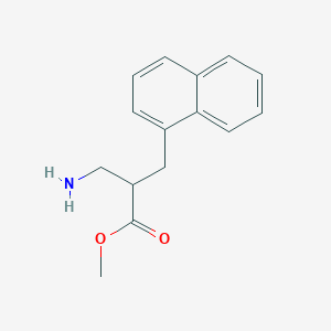 molecular formula C15H17NO2 B13311468 Methyl 3-amino-2-(naphthalen-1-ylmethyl)propanoate 