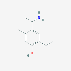 4-(1-Aminoethyl)-5-methyl-2-(propan-2-YL)phenol