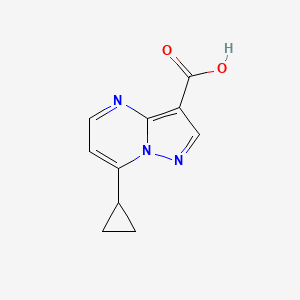 molecular formula C10H9N3O2 B13311477 7-Cyclopropylpyrazolo[1,5-a]pyrimidine-3-carboxylic acid 