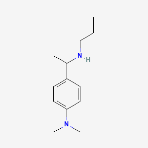 molecular formula C13H22N2 B13311500 N,N-dimethyl-4-[1-(propylamino)ethyl]aniline 