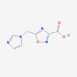 molecular formula C7H6N4O3 B13311502 5-(1H-imidazol-1-ylmethyl)-1,2,4-oxadiazole-3-carboxylic acid 