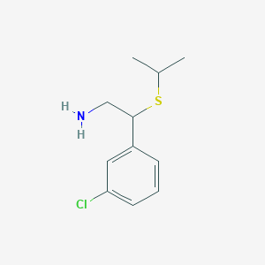 2-(3-Chlorophenyl)-2-(propan-2-ylsulfanyl)ethan-1-amine