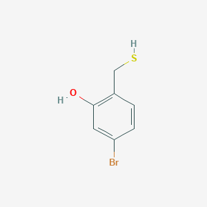 molecular formula C7H7BrOS B13311529 5-Bromo-2-(mercaptomethyl)phenol 